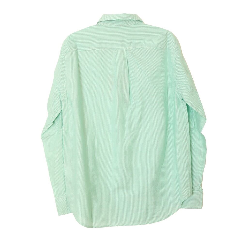 EVERLANE Cotton Oversized Shirt 2 Mint Green White Pinstripe Button Down NWT B57 - Picture 4 of 6